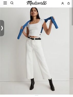 Madewell White Flare-Leg Jeans